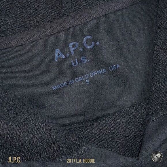 A.P.C. L.A. HOODIE IN BLACK & GOLD 2017 CAPSULE LOS ANGELES WOMEN SIZE SMALL NEW - Picture 7 of 14